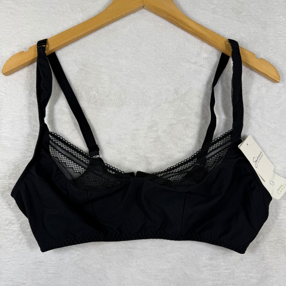 Simone Perele Olympie 3D Soft Cup Bra Black Lace Trim 38C 1C5210 New